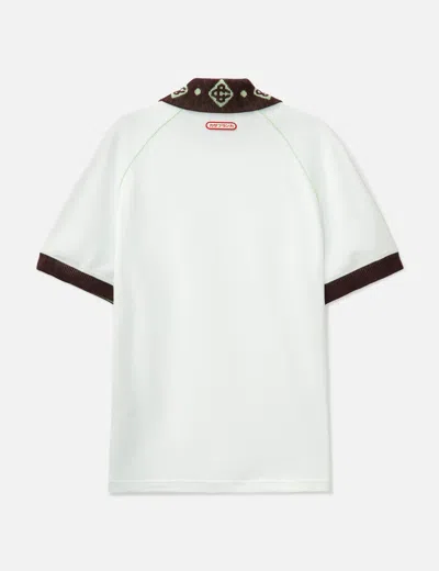 Casablanca Piqu Cotton Polo Shirt In White
