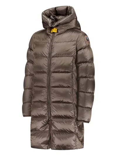 Parajumpers Marion Hooded Padded Coat In Brown