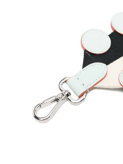 Fendi Leather Bag Strap In Neutral