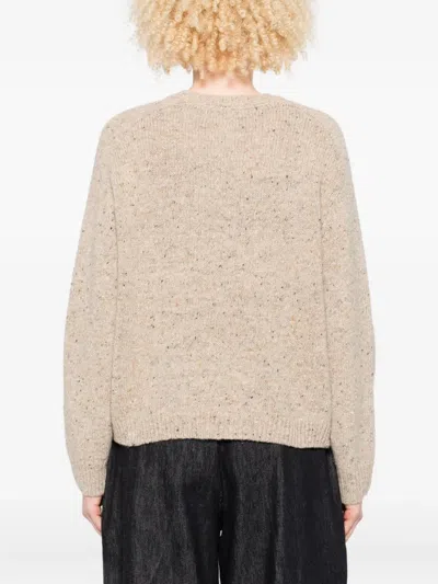 Yerse Textured Cable Knit Merino Wool Blend Sweater In Neutral