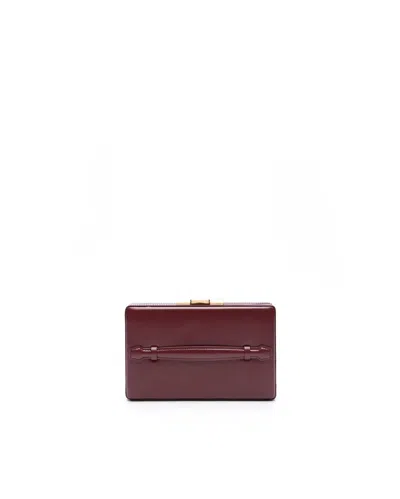 Victoria Beckham Clasp-fastening Clutch In Red