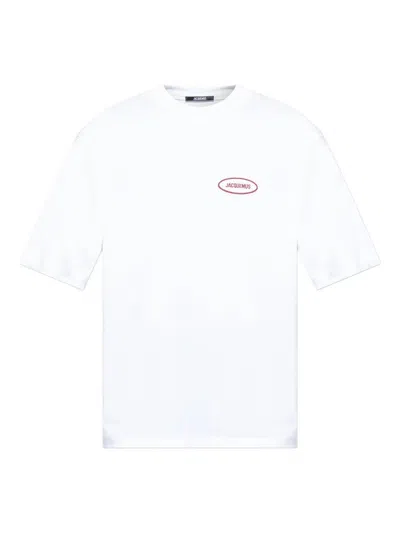 Jacquemus Crew Neck Short Sleeve Fitted T-shirt In White