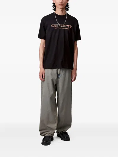 Carhartt Work In Progress Solar Chrome Organic Cotton Graphic T-shirt In Black