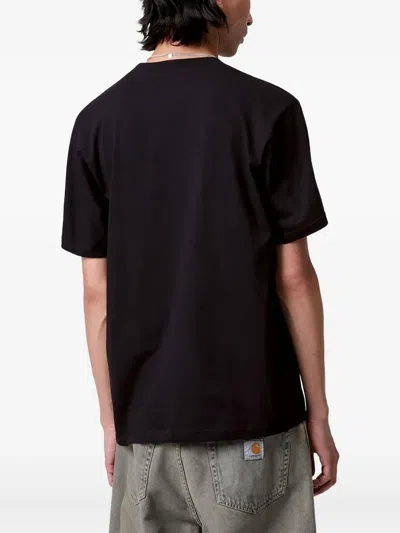 Carhartt Work In Progress Solar Chrome Organic Cotton Graphic T-shirt In Black