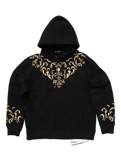 Mastermind Japan Mw25s15-sw031-005 Ornament Hoodie In Black