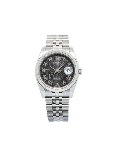 Pre-owned Rolex Datejust 36mm In Black