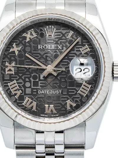 Pre-owned Rolex Datejust 36mm In Black