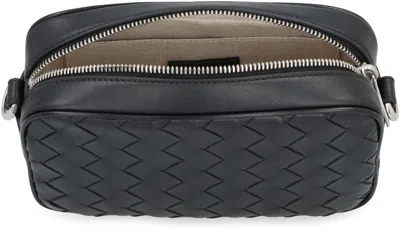 Bottega Veneta Leather Mini Camera Bag In Black