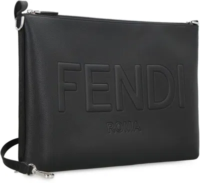 Fendi Pc Pouch In Black