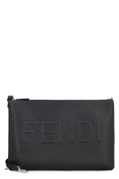 Fendi Pc Pouch In Black