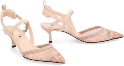 Fendi Colibrì Lite Pointy-toe Slingback In Pink