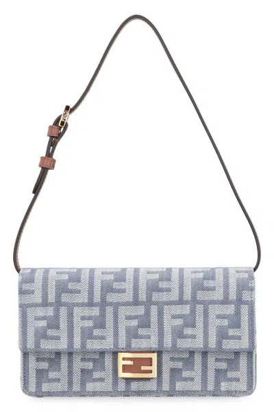 Fendi Wallet On Chain Baguette In Blue