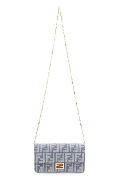 Fendi Wallet On Chain Baguette In Blue