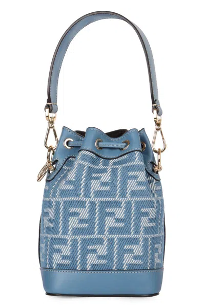Fendi Mon Tresor Mini Bucket Bag In Blue