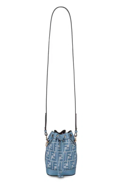 Fendi Mon Tresor Mini Bucket Bag In Blue
