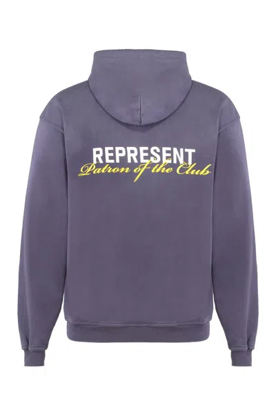 Represent Hooded Sweatshirt Patron Of The Club In Purple