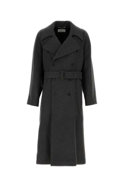 Saint Laurent Coats In Gray