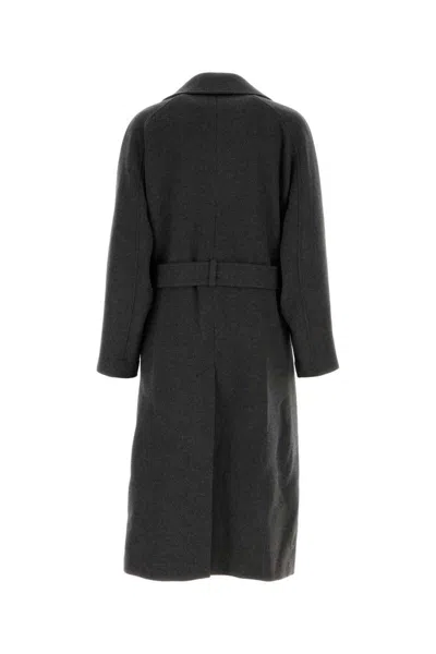 Saint Laurent Coats In Gray