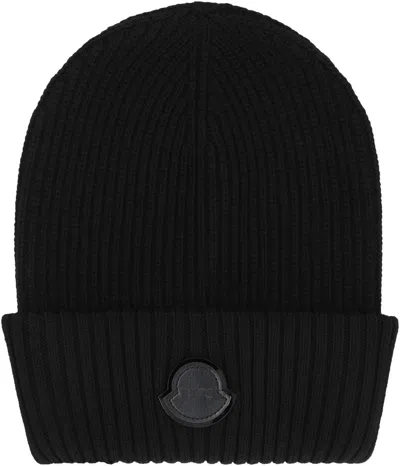 Moncler Genius Moncler 4 Edward Enninful Ee72 Responsible Virgin Wool Hat In Black