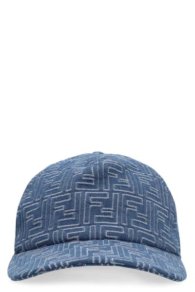 Fendi Baseball Cap In Blue