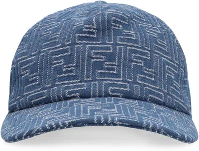 Fendi Baseball Cap In Blue