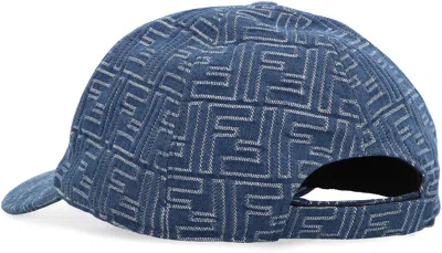 Fendi Baseball Cap In Blue