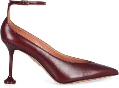 Aquazzura 85mm Strong Pointed-toe Pumps In Red