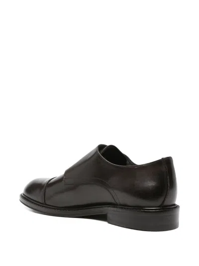 Corneliani Double-buckle Loafers In Brown