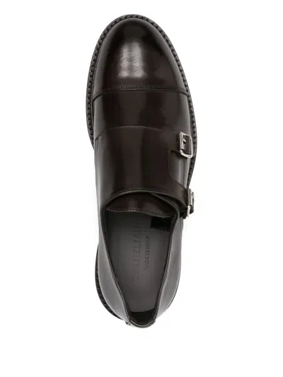Corneliani Double-buckle Loafers In Brown