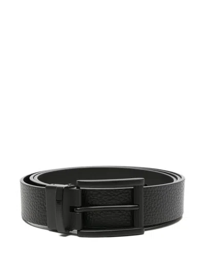 Just Cavalli Leather Belt In Gold
