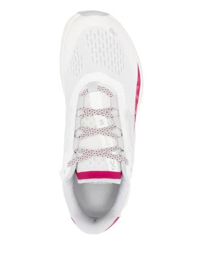 On Running Cloudmonster Sneakers With Ultralight Rubber Outsole In White