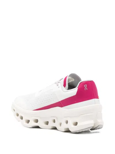 On Running Cloudmonster Sneakers With Ultralight Rubber Outsole In White