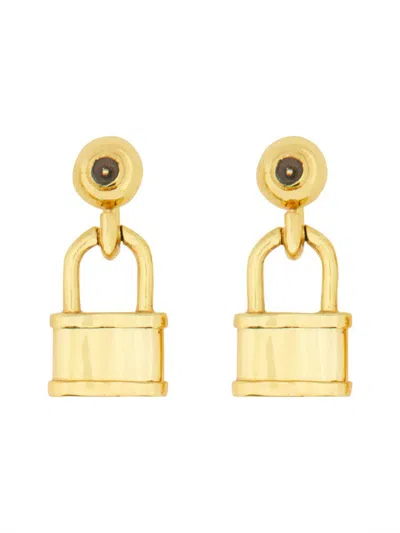 Patou Extra Small Earrings With Padlock In Gold