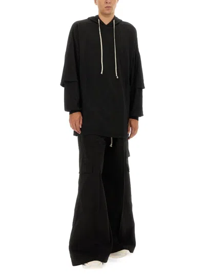 Rick Owens Drkshdw "double Cargo Jumbo Belas" Pants In Black