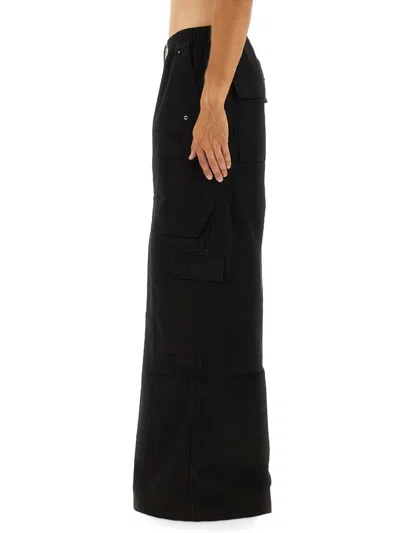 Rick Owens Drkshdw "double Cargo Jumbo Belas" Pants In Black