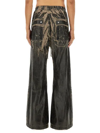 Rick Owens Drkshdw Wide-leg Trousers With Drawstring And Pockets In Brown