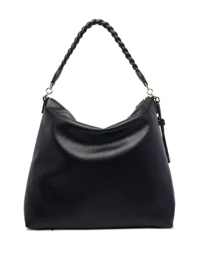 Liu •jo Logo Hobo Tote Bag With Shoulder Strap In Black