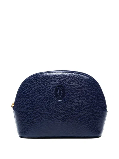 Pre-owned Cartier 1990-2000s Must De  Pouch In Blue