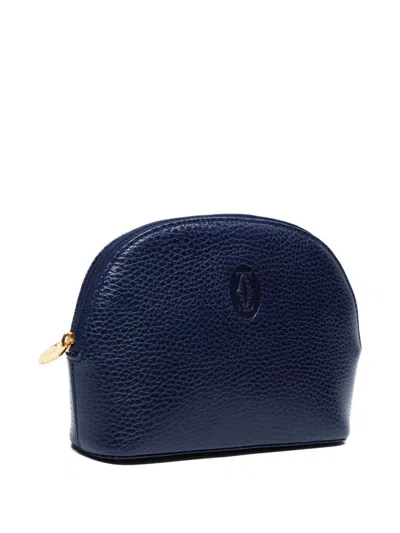 Pre-owned Cartier 1990-2000s Must De  Pouch In Blue