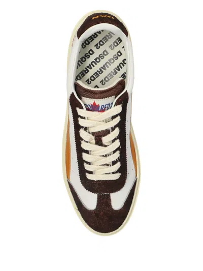 Dsquared2 Sporty Sneaker With Contrast Panel Design In White