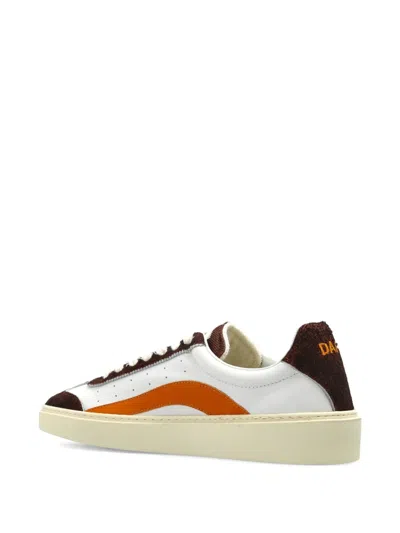 Dsquared2 Sporty Sneaker With Contrast Panel Design In White