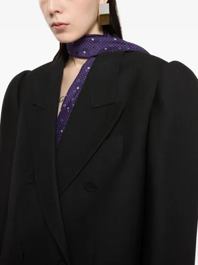 Acne Studios Puff-sleeve Double-breasted Jacket In Black