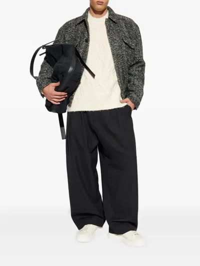 Isabel Marant Cable-knit Crew-neck Sweater In Neutral