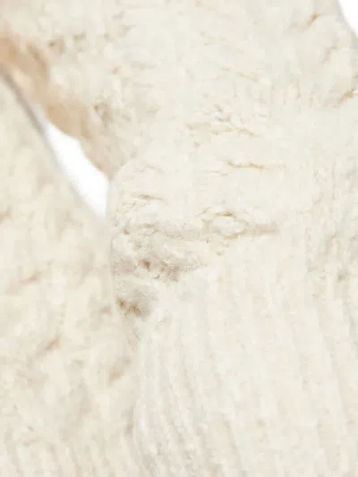 Isabel Marant Cable-knit Crew-neck Sweater In Neutral