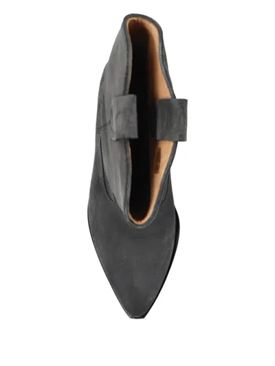 Isabel Marant Duerto Pointed Toe Cowboy Boots In Gray