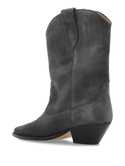 Isabel Marant Duerto Pointed Toe Cowboy Boots In Gray