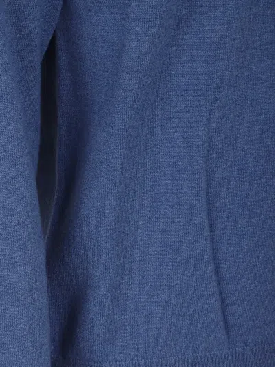 Ballantyne Cashmere Sweater With Classic Crew Neck In Blue