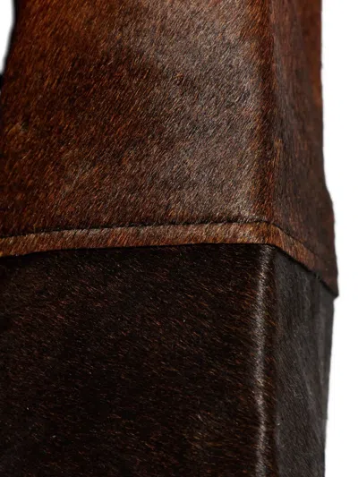 Samsoe & Samsoe Womens Dark Brown Dip-dye Salylo Relaxed-fit Leather Jacket In Brown