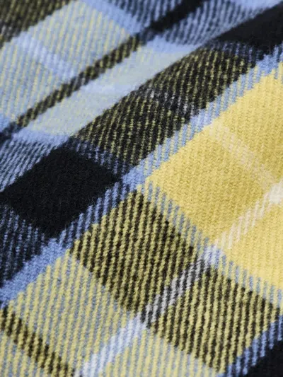 Undercover Check-fringe Scarf In Multi