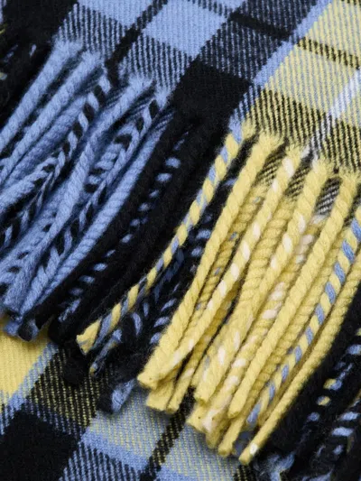 Undercover Check-fringe Scarf In Multi